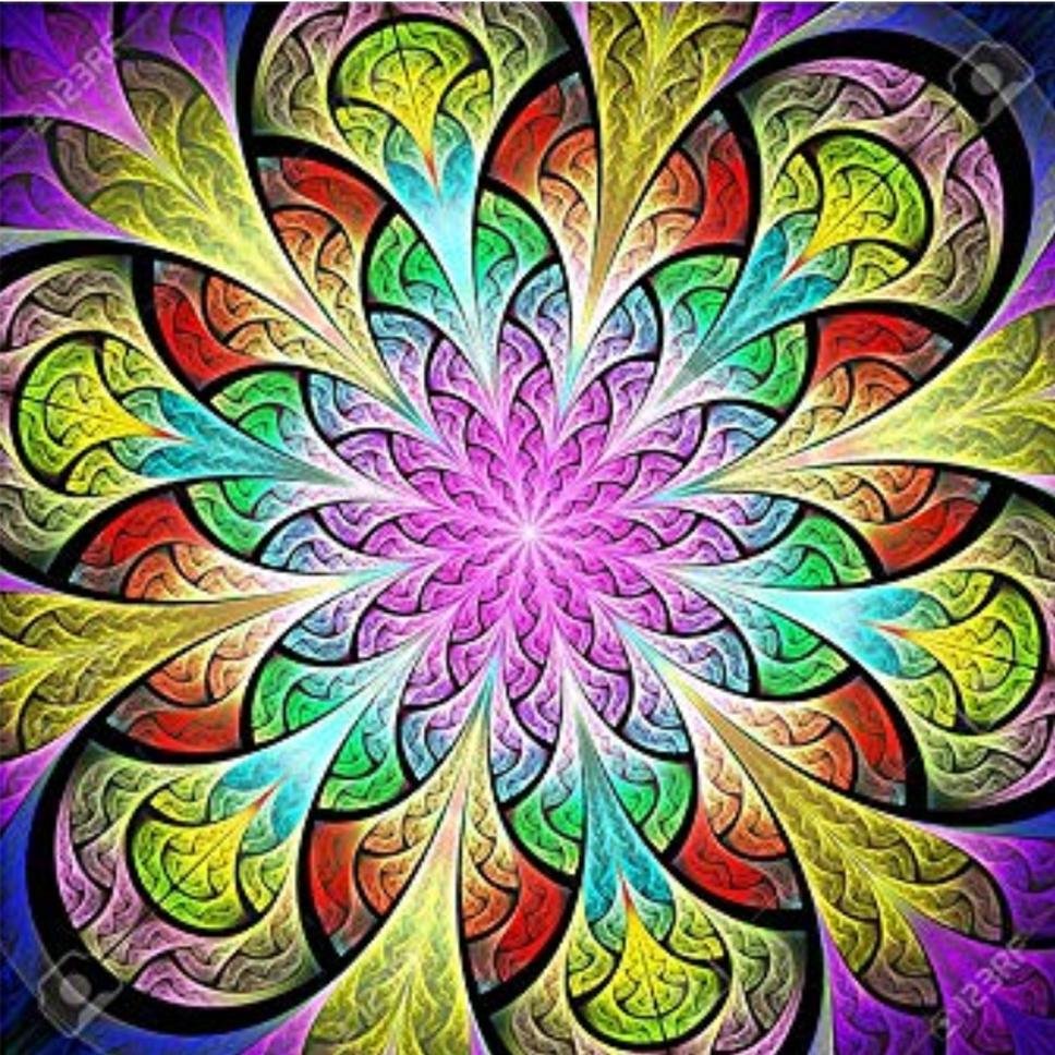 Diamond Painting - Full Round - Fantasy Flower