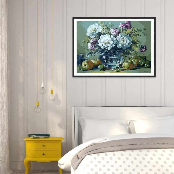 DIY European Flowers Hand Painted Canvas Oil Art Picture Craft Home Wall