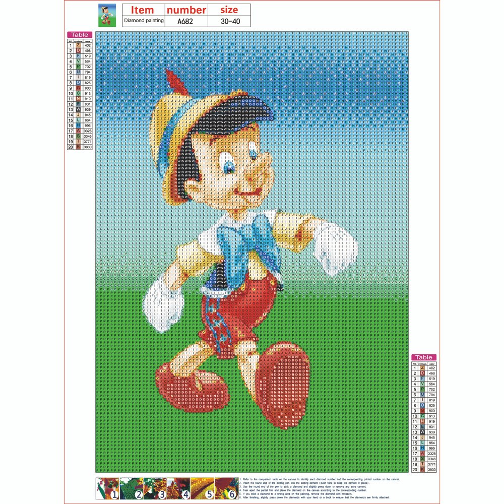 Diamond Painting - Full Round - Pinocchio