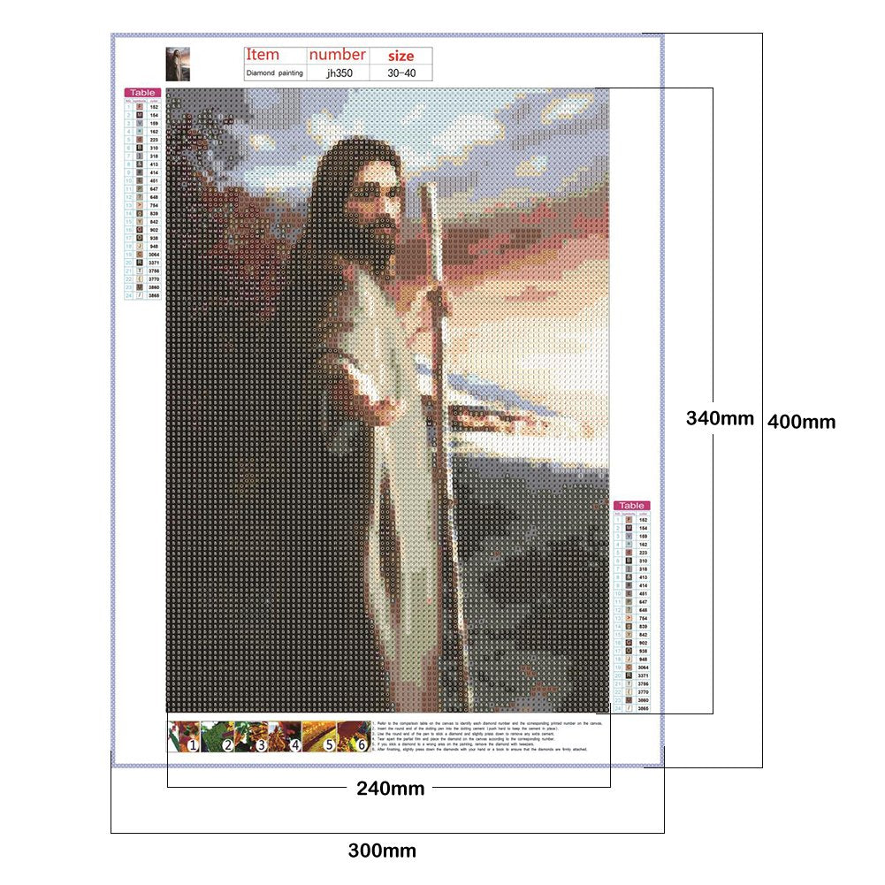 Diamond Painting - Full Round - Jesus Christ 6