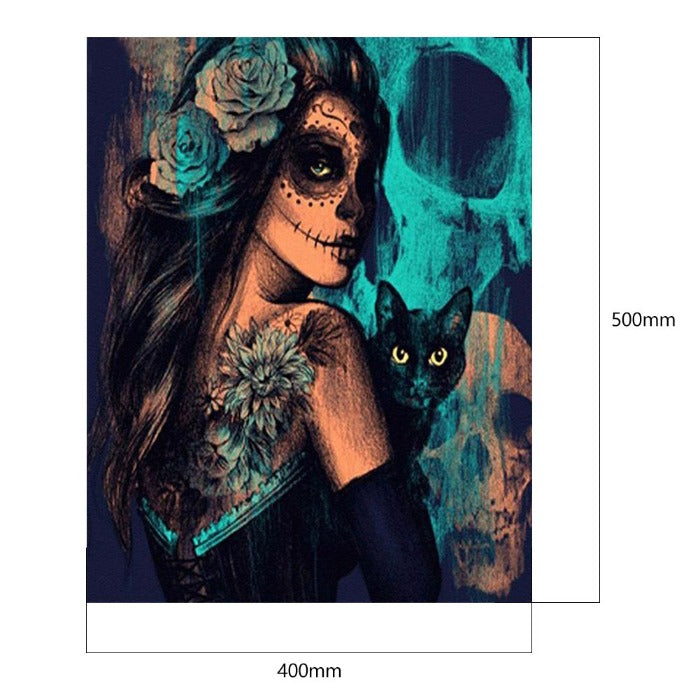 Grimace Girl 40x50cm DIY Paint By Numbers Art Picture On Canvas (M404)
