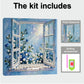 DIY Pearl Painting With Frame - Handmade Self-Adhesive Pearls - View From the Window (30*30cm)
