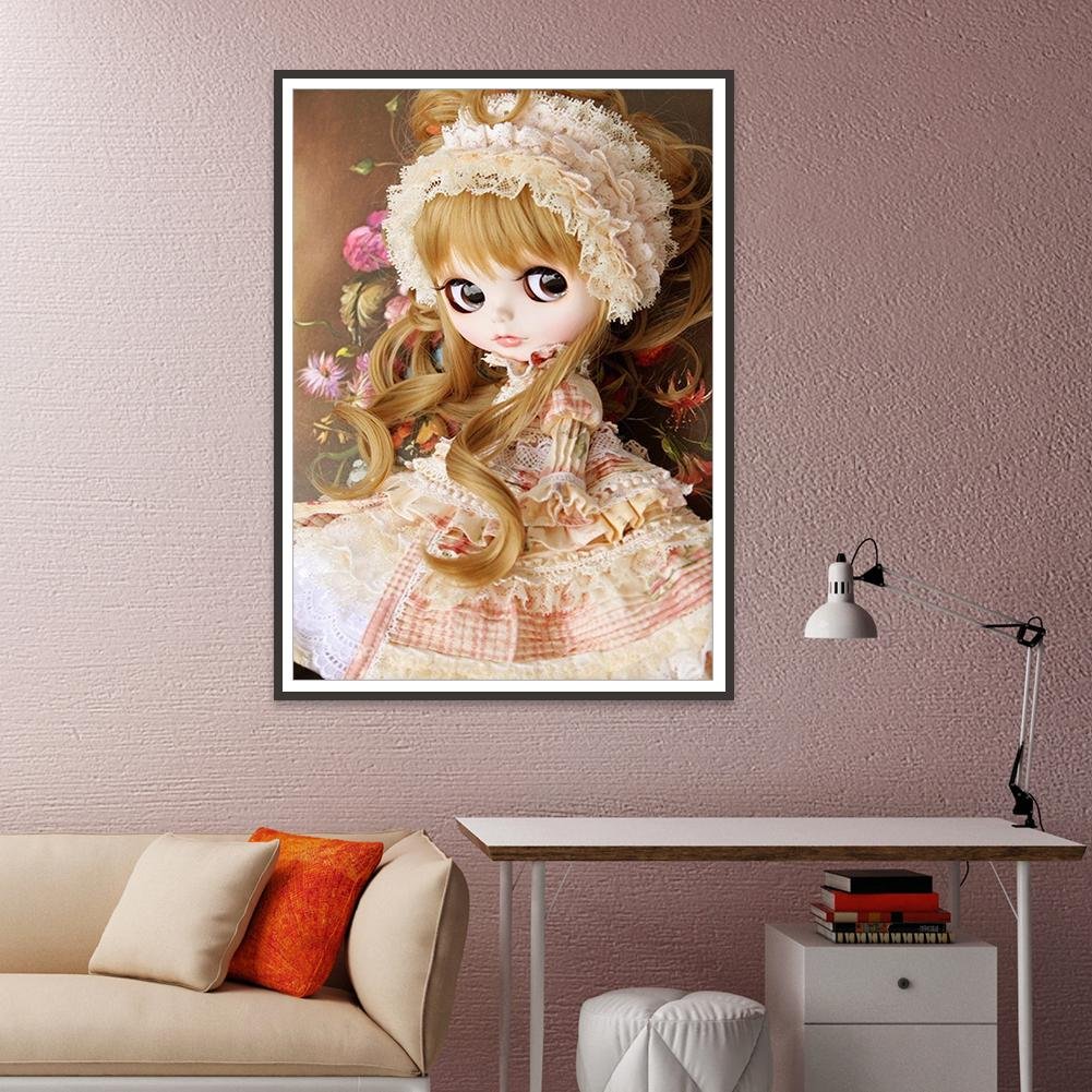 5D DIY Diamond Painting Kit - Full Round - Warm Girl Dolls