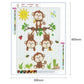Diamond Painting - Full Round - Monkey Family