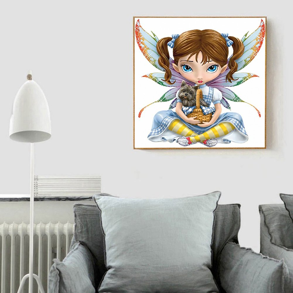 5D DIY Diamond Painting Kit - Full Round - Cute Big Eyes Doll D