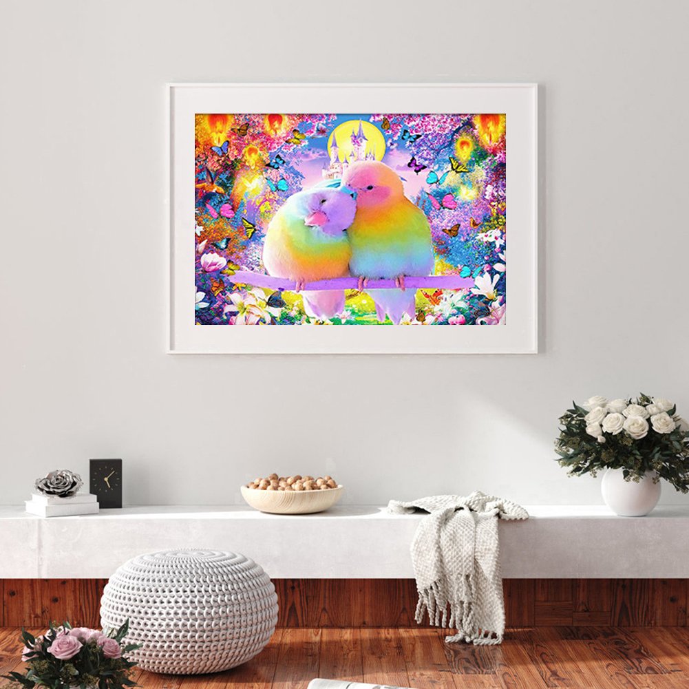 Diamond Painting - Full Round - Colorful Parrots A