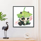 11ct Stamped Cross Stitch -Lotus Panda (50*50cm)