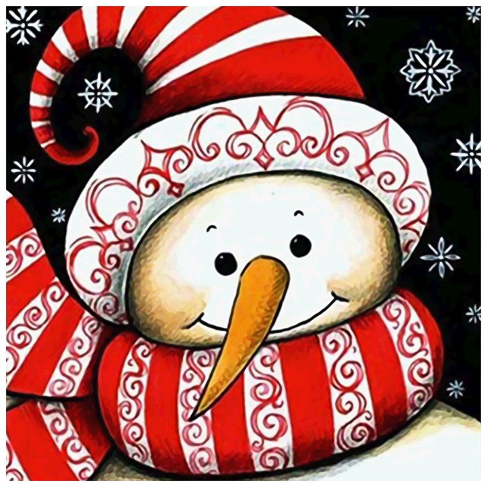 Diamond Painting - Full Round - Snowman K