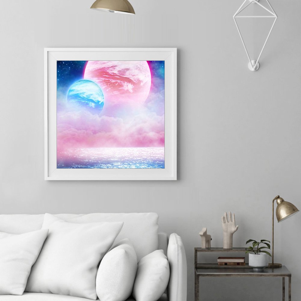 Diamond Painting - Full Round - Colorful Moon