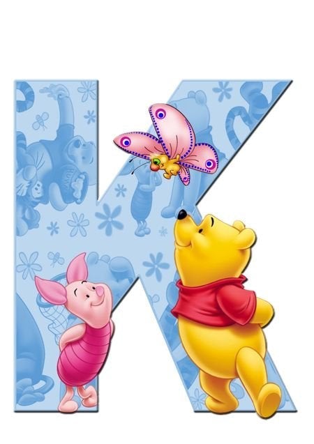 Diamond Paintings Art Full Square Drill Letter K Winnie The Pooh
