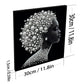 DIY Pearl Painting With Frame - Handmade Self-Adhesive Pearls - Lady (30*30cm) C