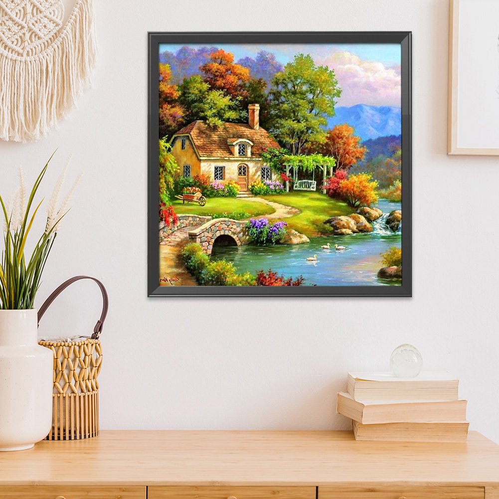 11CT Stamped Cross Stitch - Rural Scenery(50*50CM)