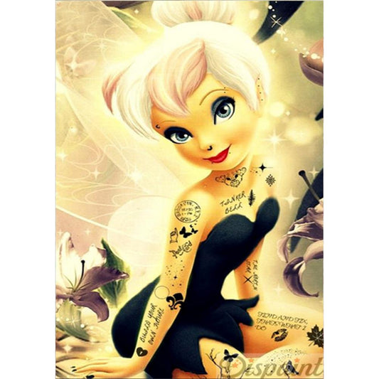 Tinkerbell Full Drill Embroidery Picture Arts Craft for Home Wall Decor