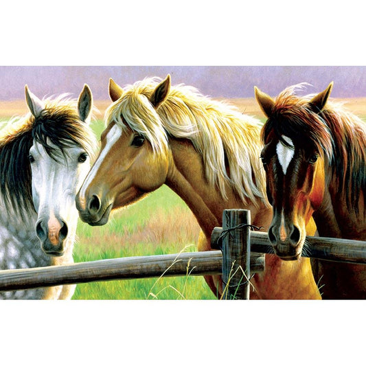 5D Diy Diamond Painting Kit Full Round Beads Horse