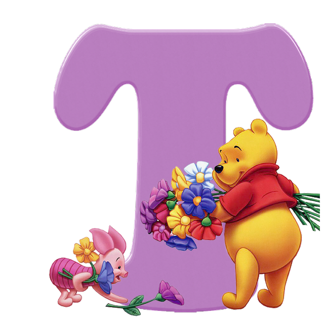 Round Beads Diamond Paintings Art Letter T Winnie The Pooh