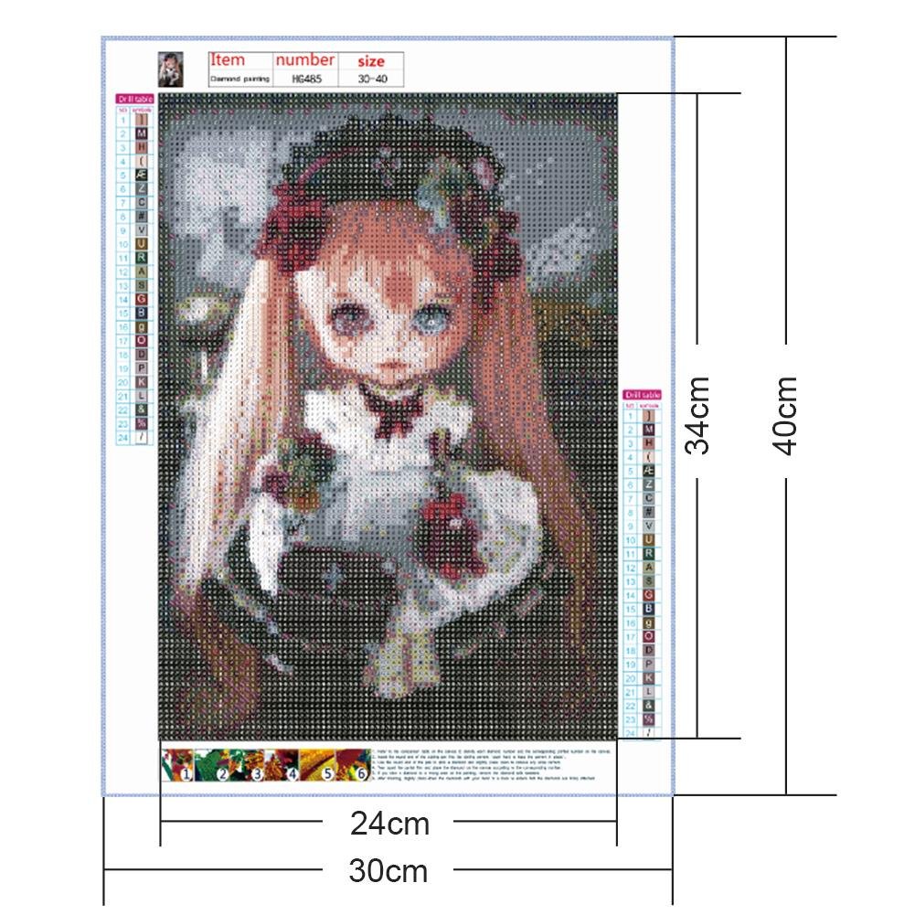 Diamond Painting - Full Round - Girl Doll in Gold Hair
