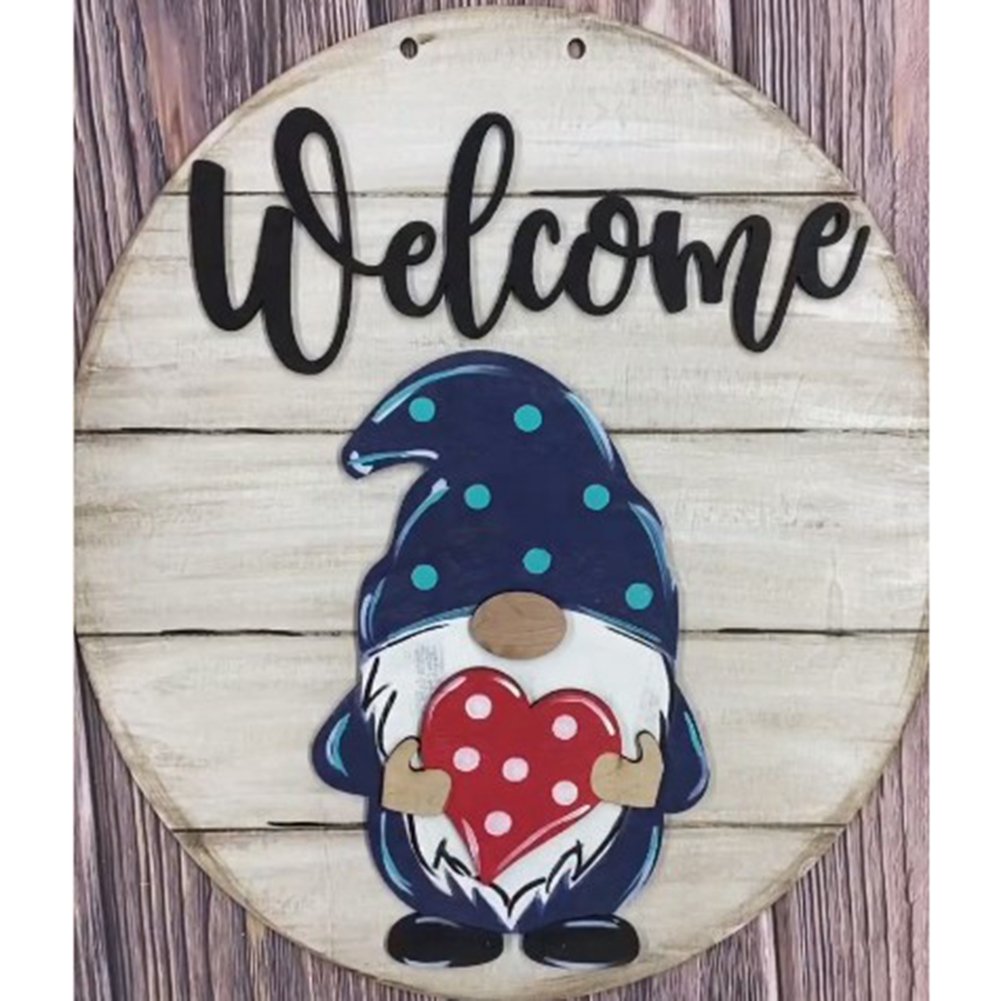 5D Diy Diamond Painting Kit Full Round Beads Gnome Christmas Decoration
