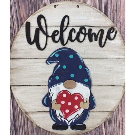 5D Diy Diamond Painting Kit Full Round Beads Gnome Christmas Decoration
