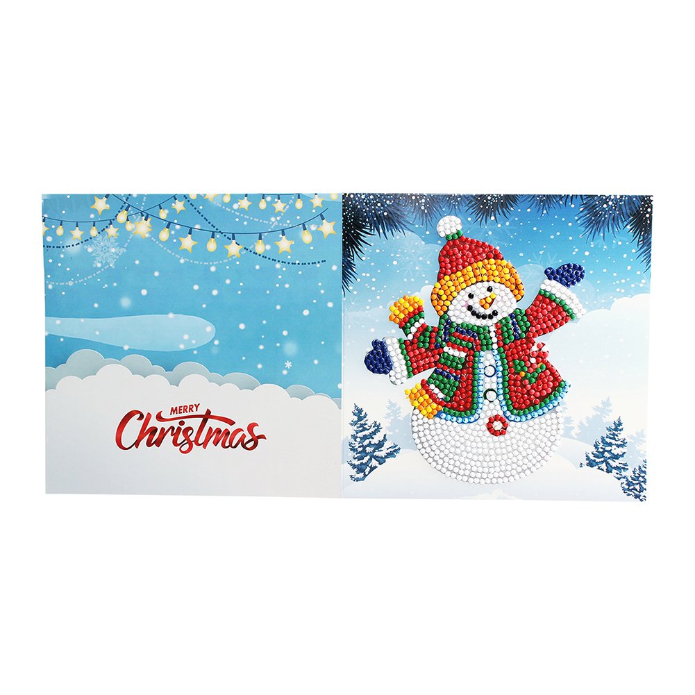 DIY Snowman Diamond Painting Greeting Card