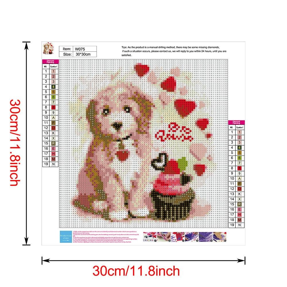 Diamond Painting - Full Round - Love Dog