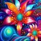 5D DIY Diamond Painting - Full Round / Square - Abstract Flower