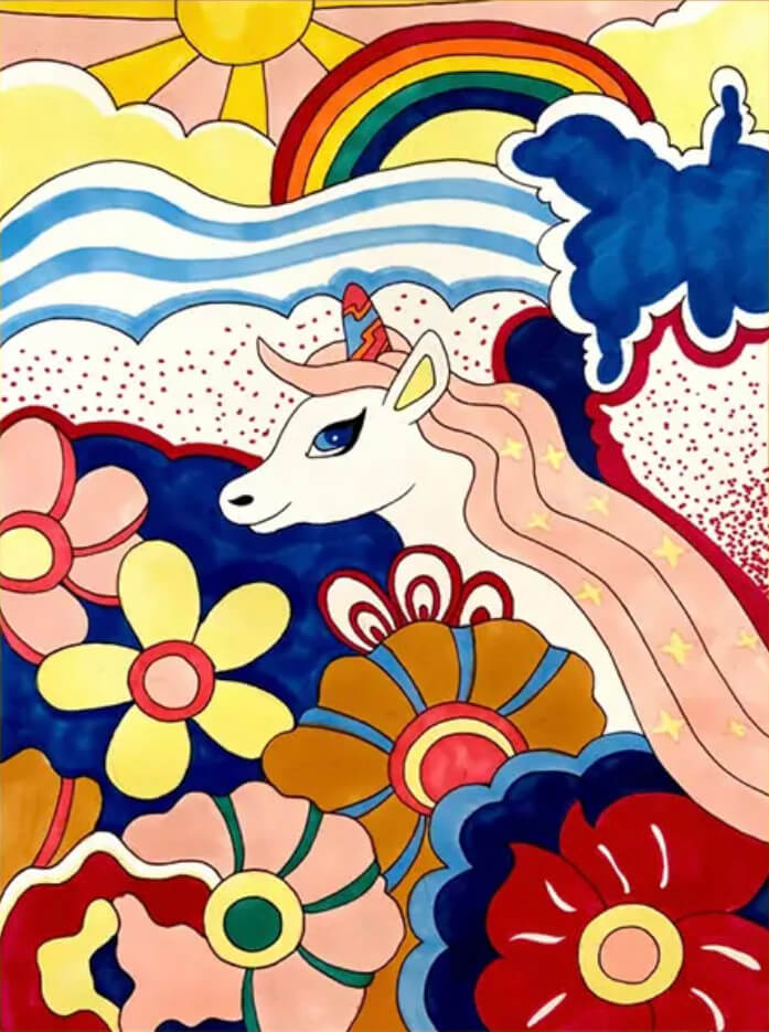 Abstract Unicorn DIY Diamond Painting