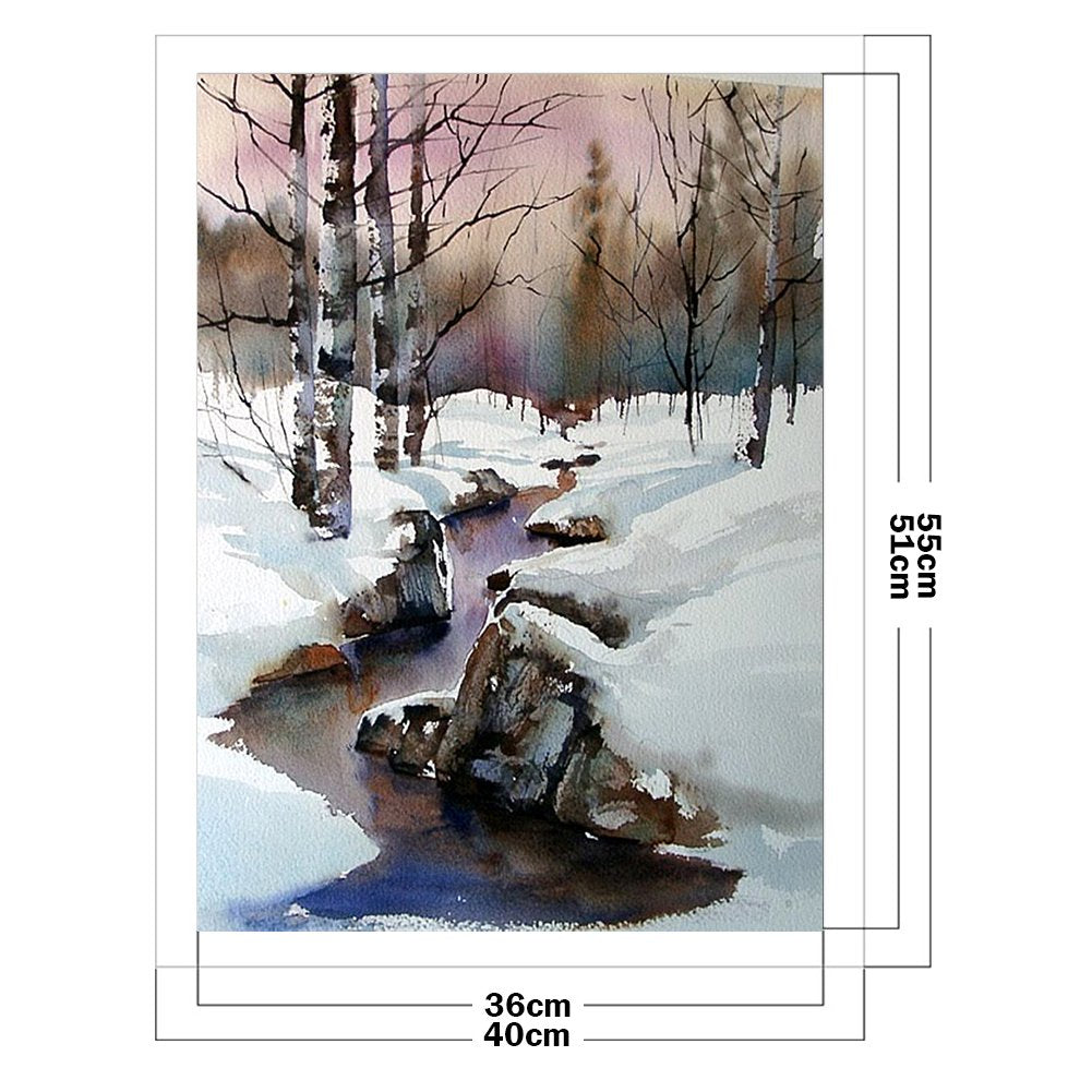 11ct Stamped Cross Stitch -  Ice Lake  ( 40*55cm)
