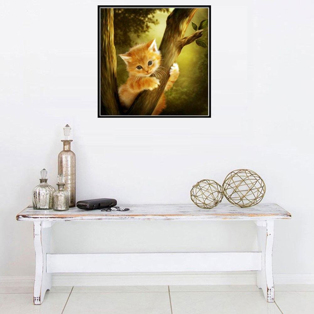 5D DIY Diamond Painting Kit - Partial Round - Lovely Cat
