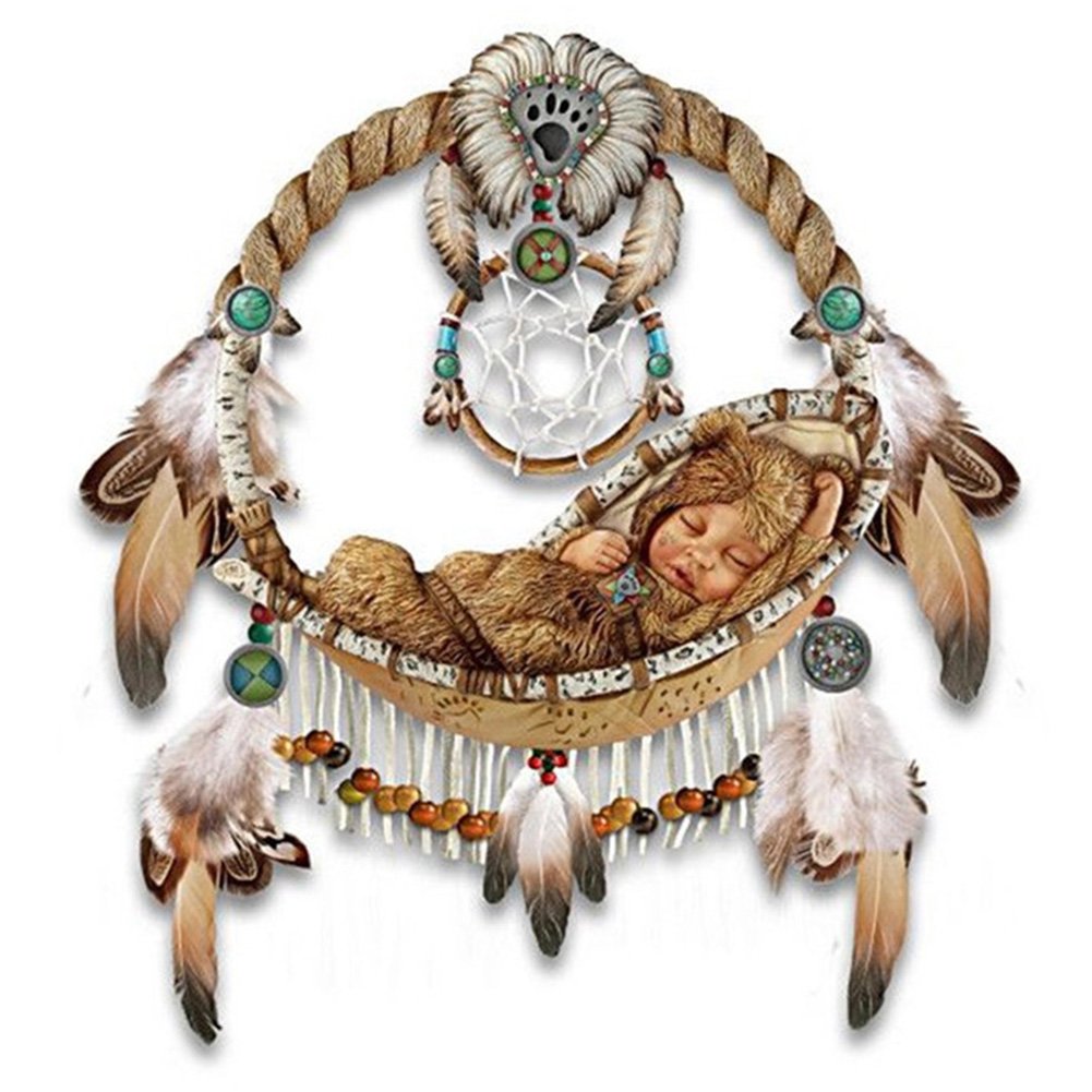 11CT Stamped Cross Stitch Cradle Baby(60*60CM)