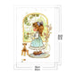 11ct Stamped Cross Stitch - Cute Little Girl(30*53cm)