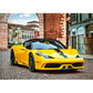 5D Diy Diamond Painting Kit Full Round Beads Yellow Car