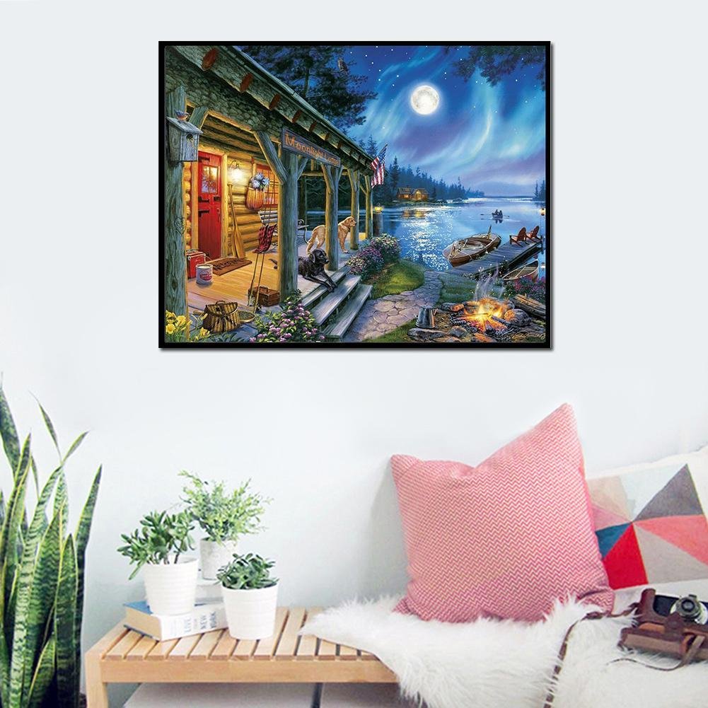Diamond Painting - Full Round - Lake Night