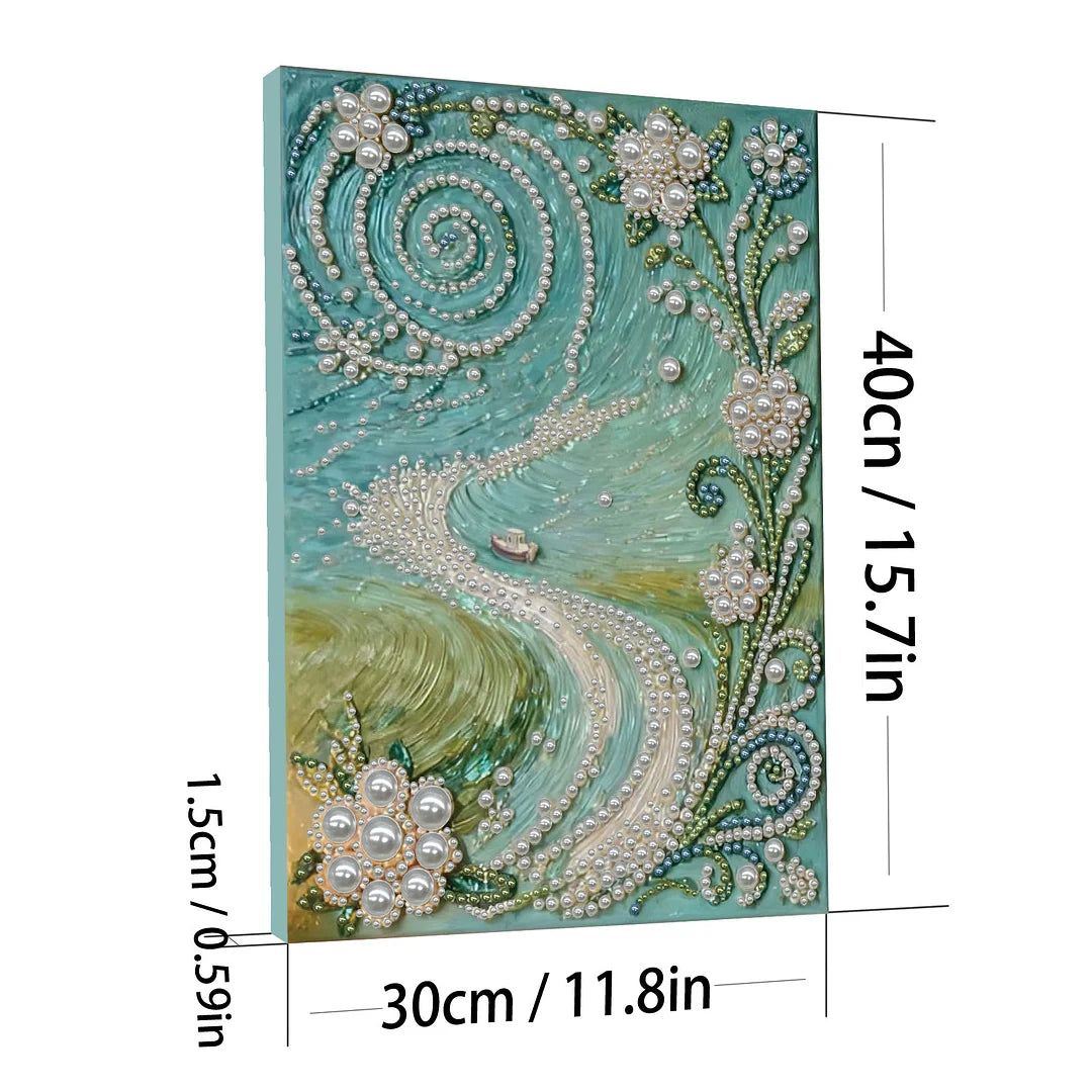 DIY Pearl Painting With Frame - Handmade Self-Adhesive Pearls - Path (30*40cm)