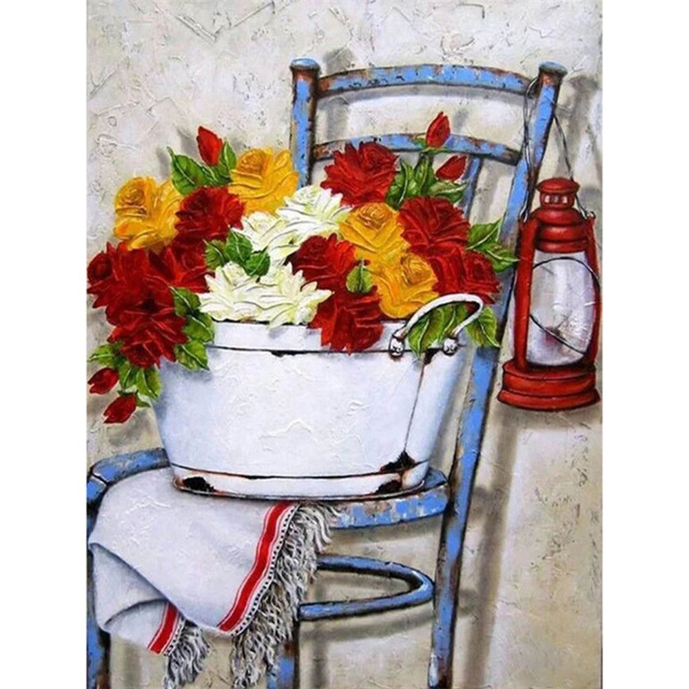 Diamond Paintings Art Full Drill Desk Flower