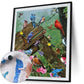 Resting Birds Hand Painted Canvas Oil Art Picture Craft Home Wall Decor