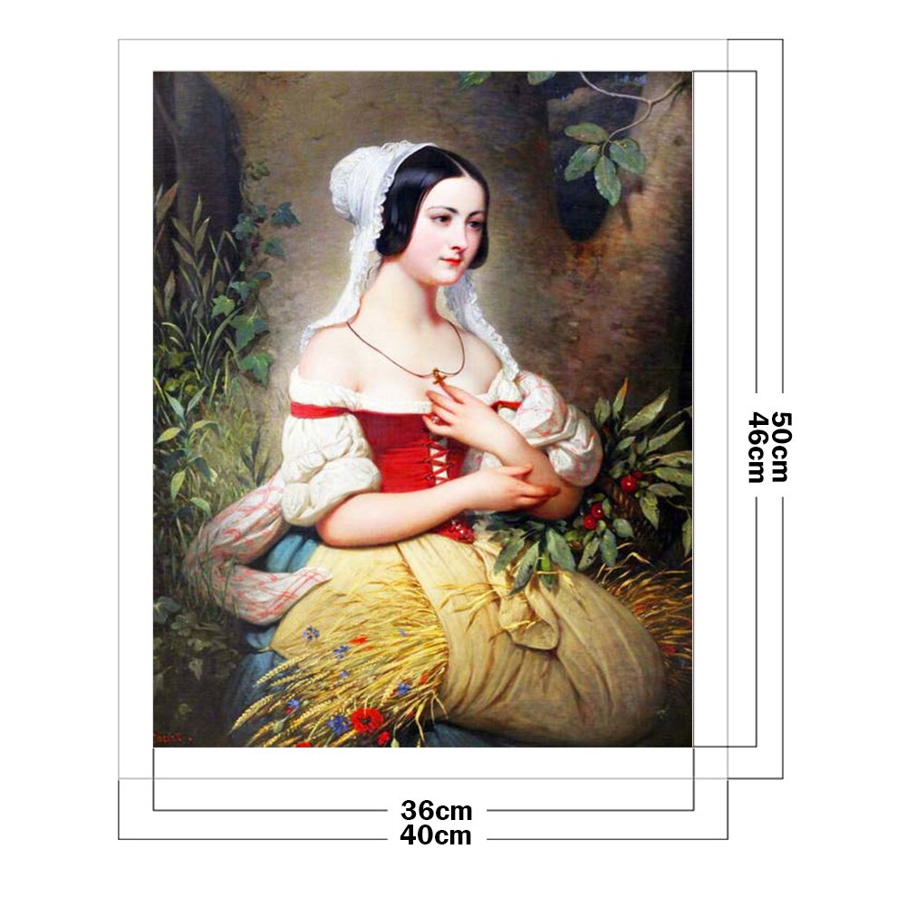 11ct Stamped Cross Stitch - French Beauty (40*50cm)