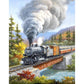 5D Diy Diamond Painting Kit Full Round Beads Running Train