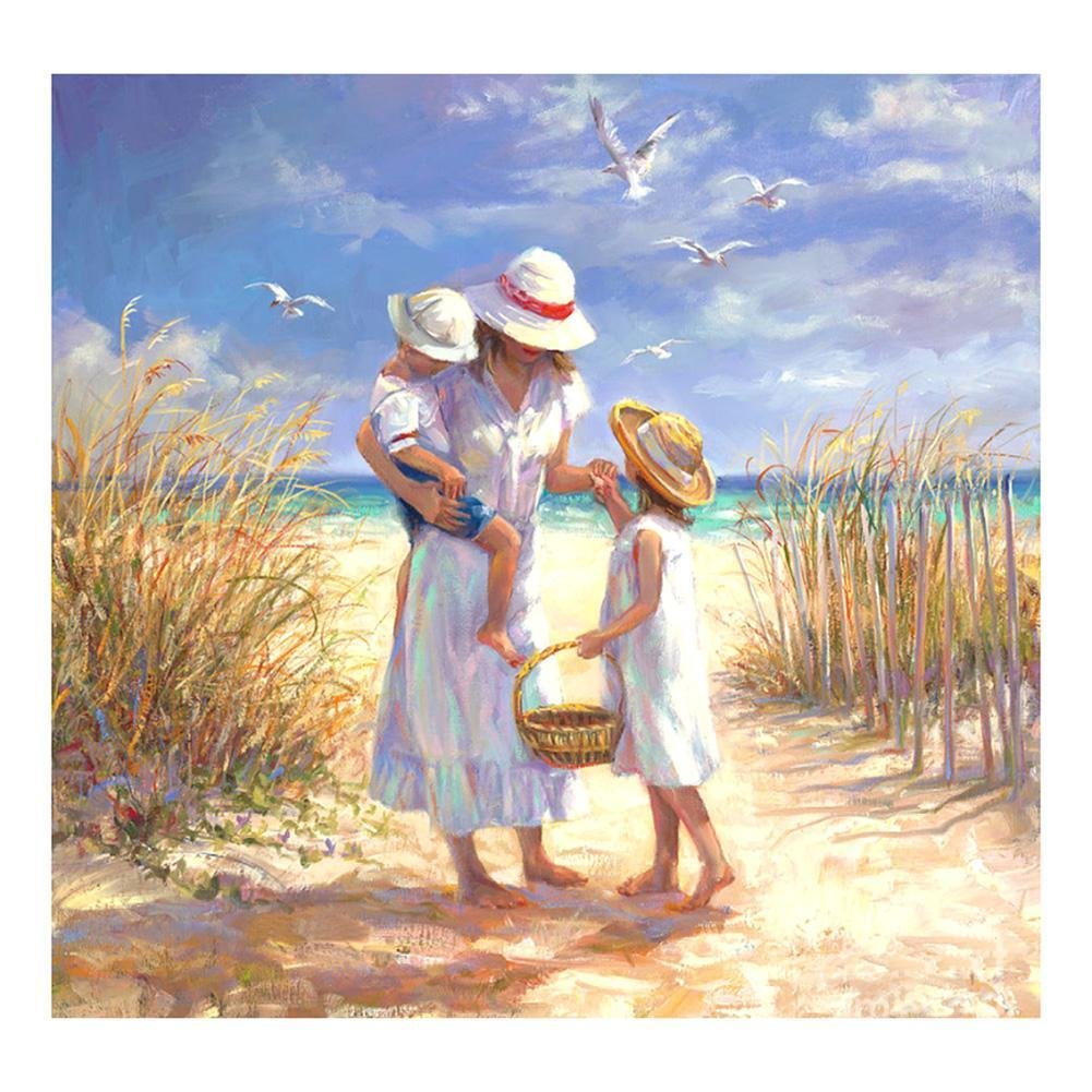 5D Diy Diamond Painting Kit Full Round Beads Family Happy Time