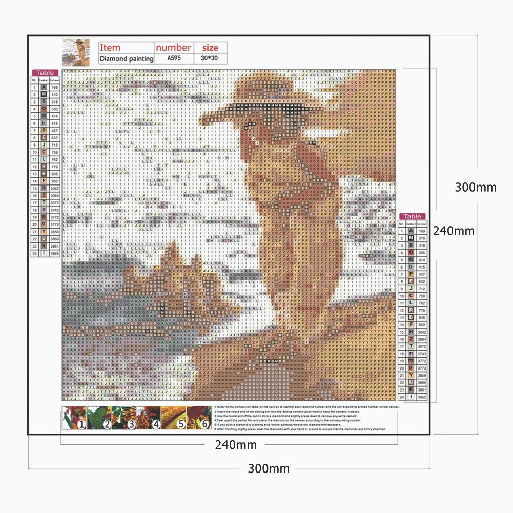 Diamond Painting - Full Round - Playing Girl