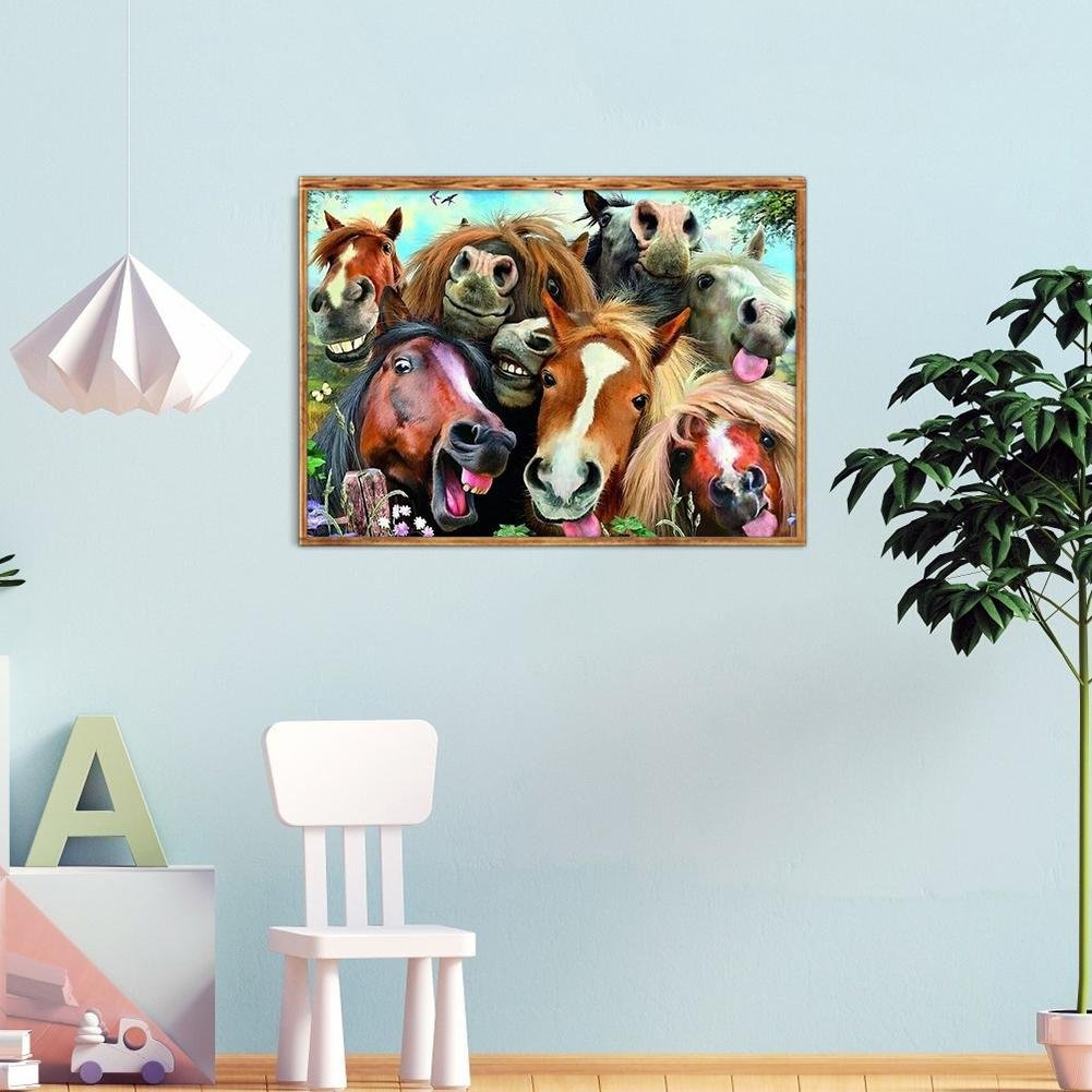 Diamond Painting - Full Round - Horses Head