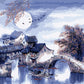 DIY Oil Painting By Number Hand Painted Chinese Arch BridgeWall Art Craft