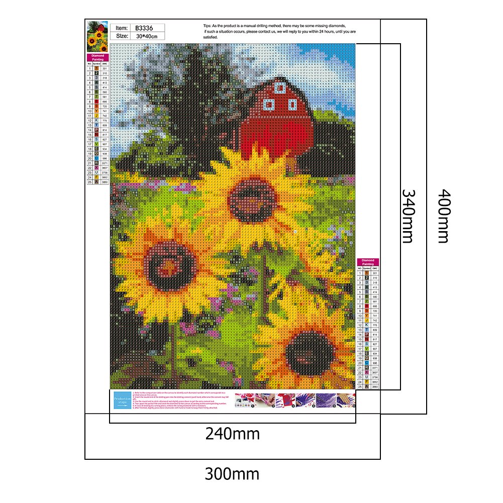Diamond Painting - Full Round - Sunflowers A