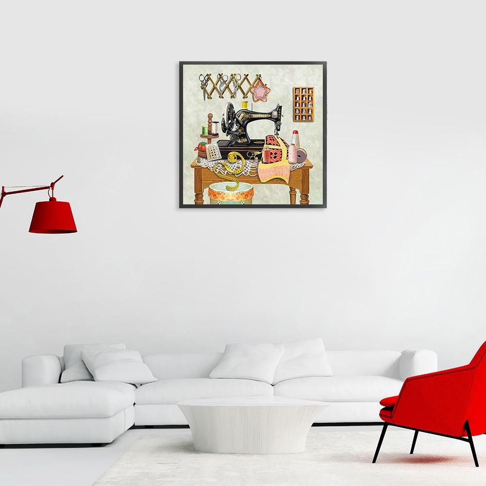 Diamond Painting - Full Round - Sewing Machine D