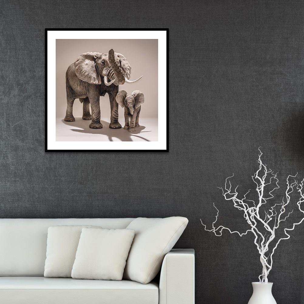 Diamond Painting - Full Round - Elephants
