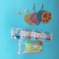 4pcs DIY Full Diamond Painting Cartoon Cat Bear Paw Keychains