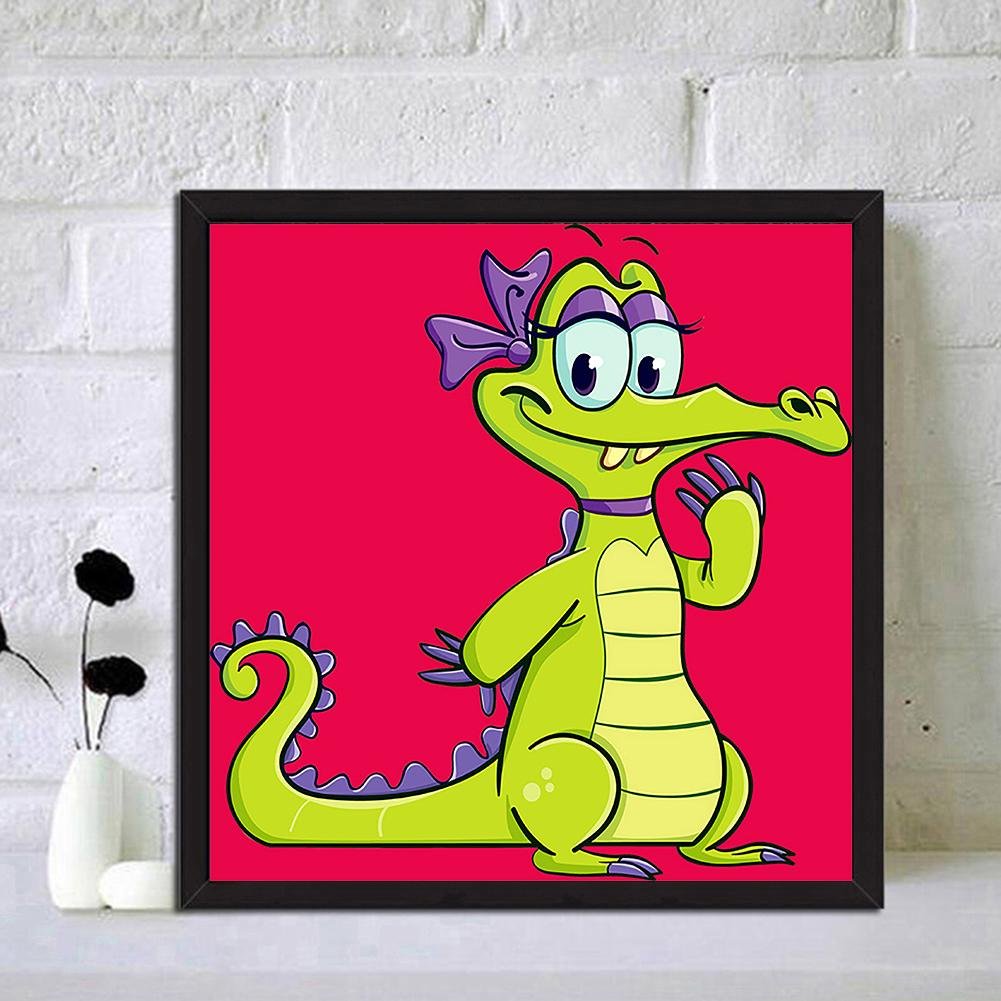 Diamond Painting - Full Round - Cartoon Dinosaur A