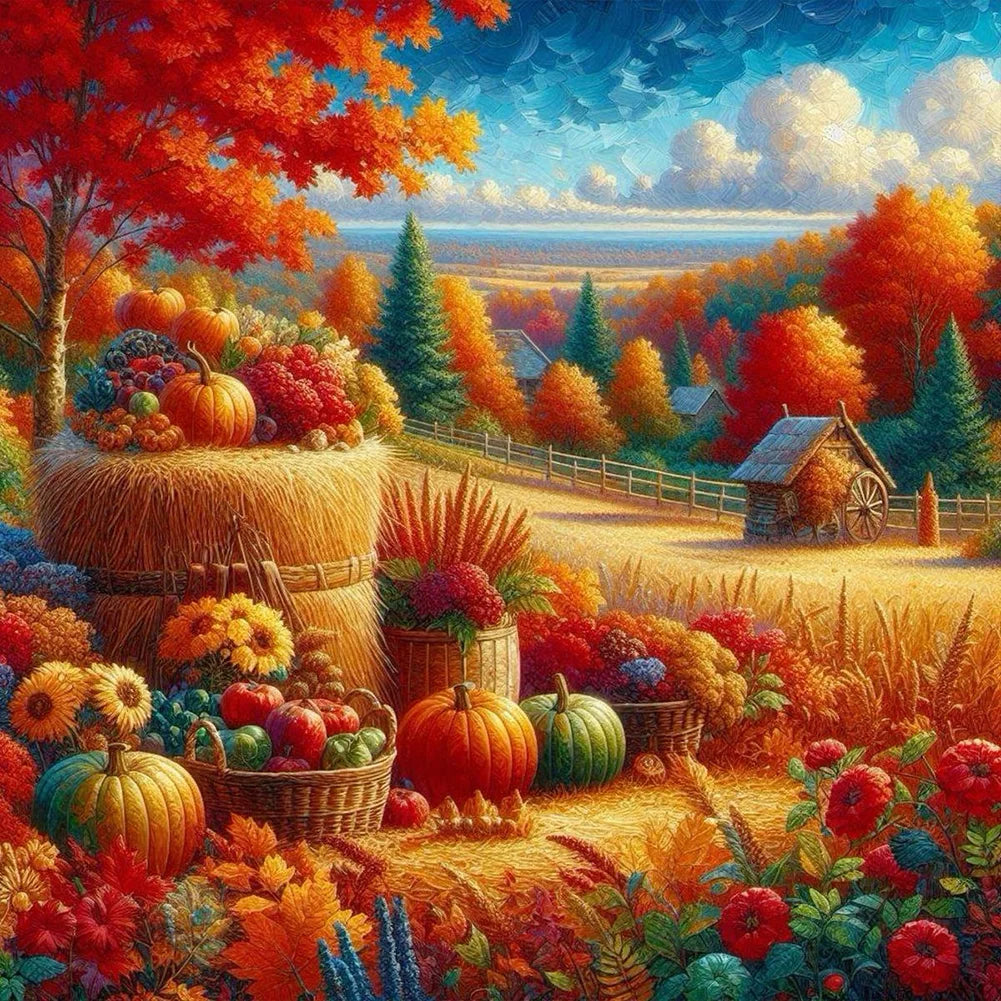 Diamond Painting - Full Round / Square - Autumn Straw