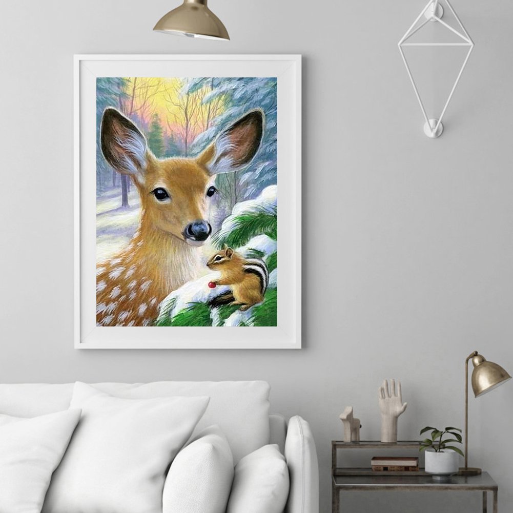Diamond Painting - Full Round - Deer And Squirrels