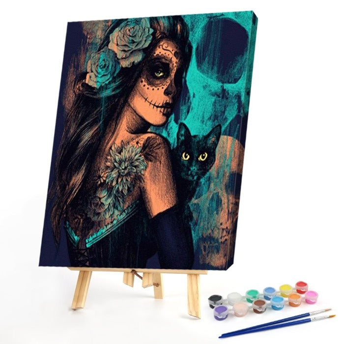 Grimace Girl 40x50cm DIY Paint By Numbers Art Picture On Canvas (M404)