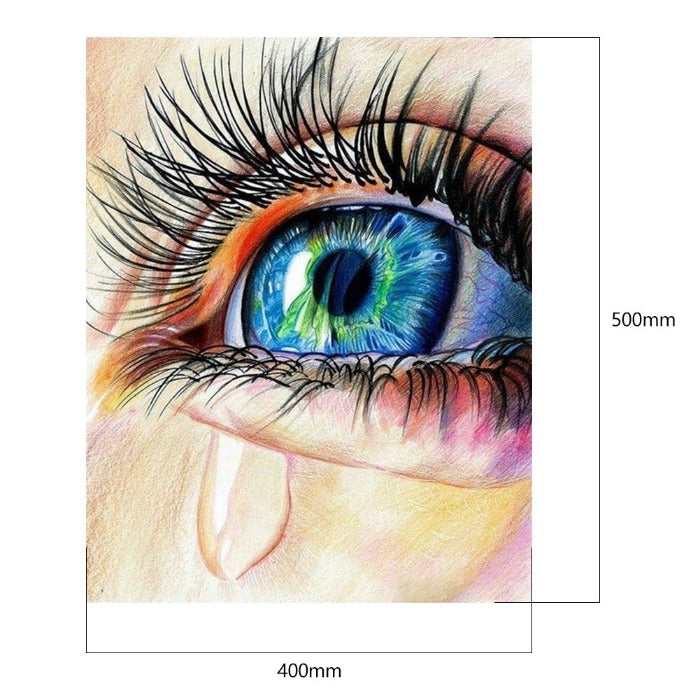 Eye With Tear 40x50cm Oil Paint By Numbers Picture DIY Painting M438